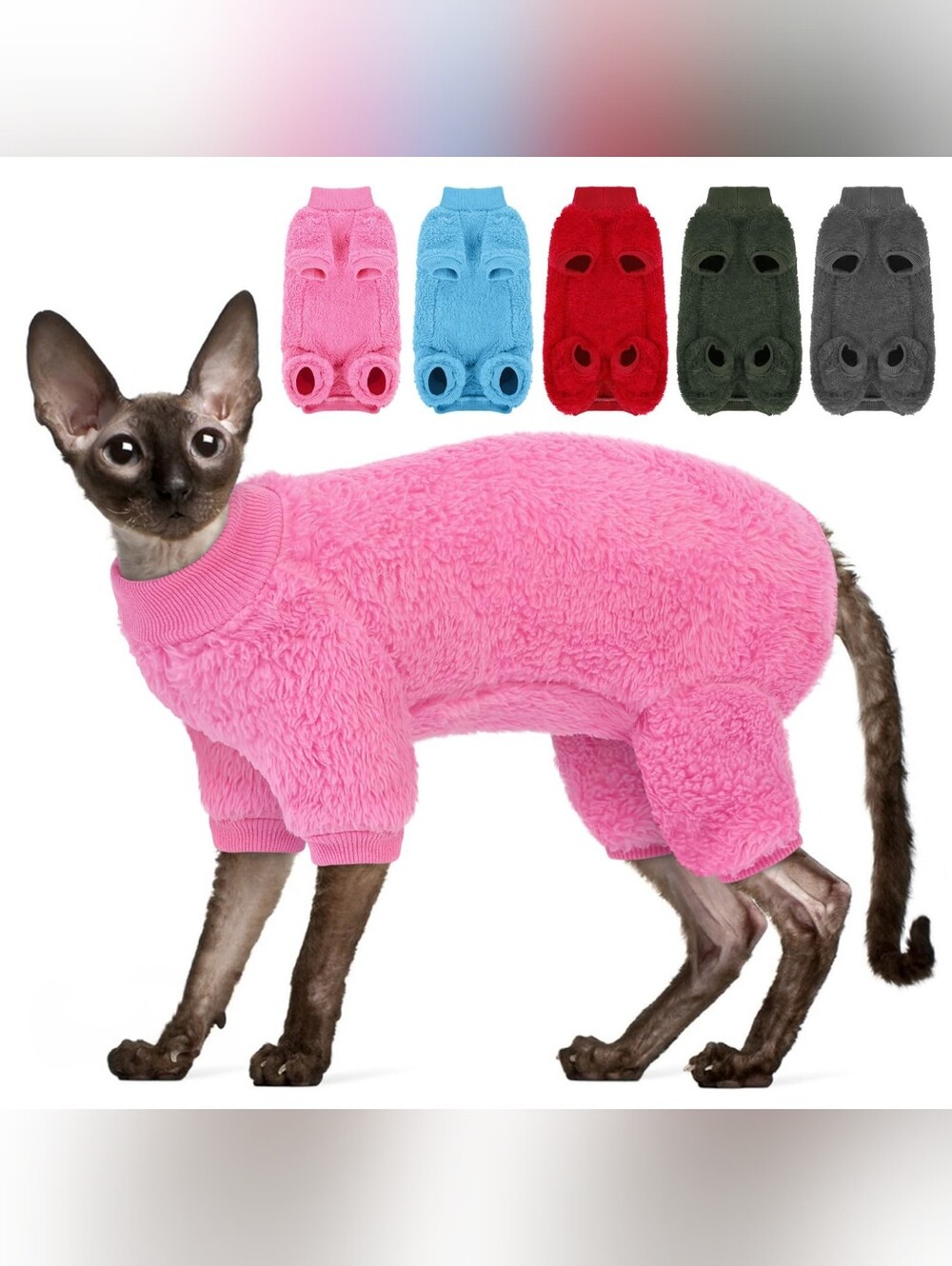 Sunfura NWOT Hot Pink Full Body Sphynx Cat Sweater Size Small